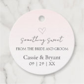 Elegante minimalistische moderne romantische blush bedankjes labels (Voorkant)