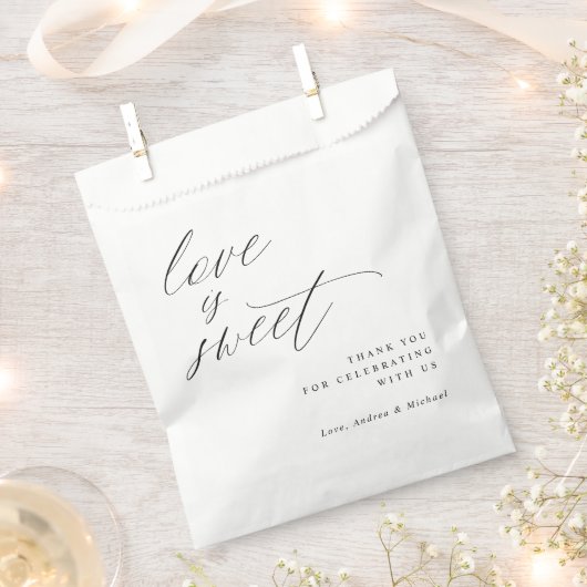 Elegante minimalistische moderne romantische bruil bedankzakje (Geknipt)