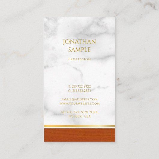 Elegante minimalistische moderne Sjabloon top luxe Visitekaartje (Achterkant)