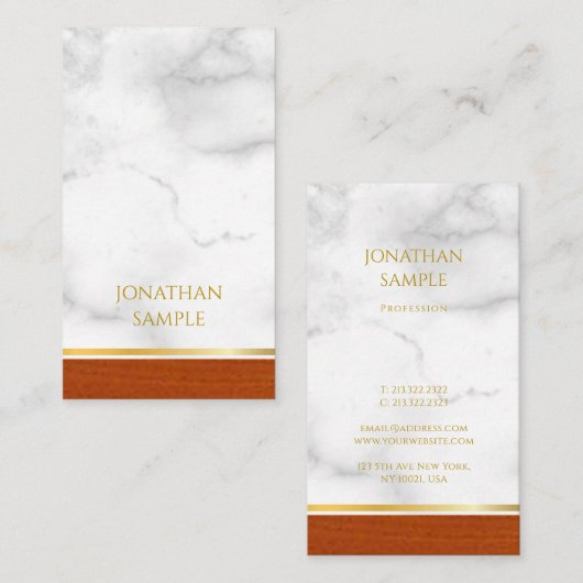 Elegante minimalistische moderne Sjabloon top luxe Visitekaartje (Voorkant / Achterkant)