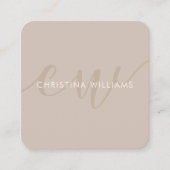 Elegante minimalistische moderne stijlvolle profes vierkante visitekaartje (Voorkant)