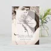 Elegante Minimalistische Moderne Trouw-FOTO OVERLA Kaart (Staand voorkant)