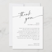 Elegante minimalistische moderne trouwfoto bedankkaart (Voorkant)