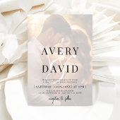 Elegante minimalistische moderne trouwfoto kaart