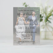 elegante minimalistische moderne trouwfotobedekkin kaart (Staand voorkant)