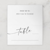 Elegante minimalistische moderne trouwtafel plaats plaatskaartje (Buitenkant ongevouwen)