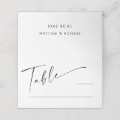 Elegante minimalistische moderne trouwtafel plaats plaatskaartje (Buitenkant ongevouwen)