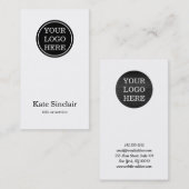 Elegante Minimalistische Moderne Uw Logo Visitekaa Visitekaartje (Voorkant / Achterkant)