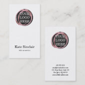 Elegante Minimalistische Moderne Uw Logo Visitekaa Visitekaartje (Voorkant / Achterkant)