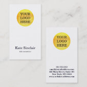 Elegante Minimalistische Moderne Uw Logo Visitekaartje (Voorkant / Achterkant)