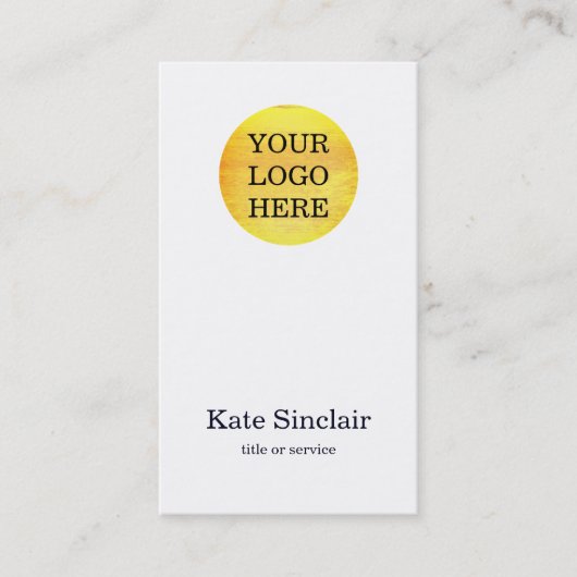 Elegante Minimalistische Moderne Uw Logo Visitekaartje (Voorkant)