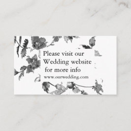 Elegante minimalistische moderne zwarte witte wild informatiekaartje