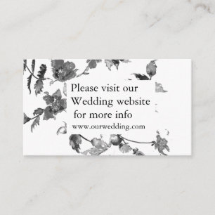 Elegante minimalistische moderne zwarte witte wild informatiekaartje