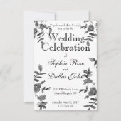 Elegante minimalistische moderne zwarte witte wild kaart (Voorkant)