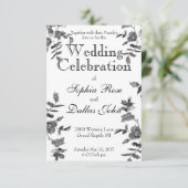 Elegante minimalistische moderne zwarte witte wild kaart (Staand voorkant)