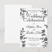 Elegante minimalistische moderne zwarte witte wild kaart (Voorkant / Achterkant)