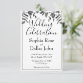 Elegante minimalistische moderne zwarte witte wild kaart (Staand voorkant)