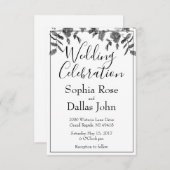 Elegante minimalistische moderne zwarte witte wild kaart (Voorkant / Achterkant)