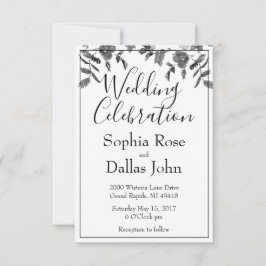 Elegante minimalistische moderne zwarte witte wild kaart