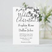 Elegante minimalistische moderne zwarte witte wild kaart (Staand voorkant)