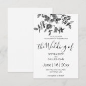 Elegante minimalistische moderne zwarte witte wild kaart (Voorkant / Achterkant)