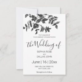 Elegante minimalistische moderne zwarte witte wild kaart