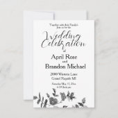 Elegante minimalistische moderne zwarte witte wild kaart (Voorkant)