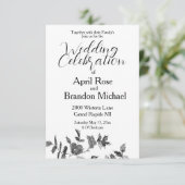 Elegante minimalistische moderne zwarte witte wild kaart (Staand voorkant)