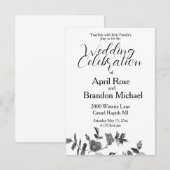 Elegante minimalistische moderne zwarte witte wild kaart (Voorkant / Achterkant)