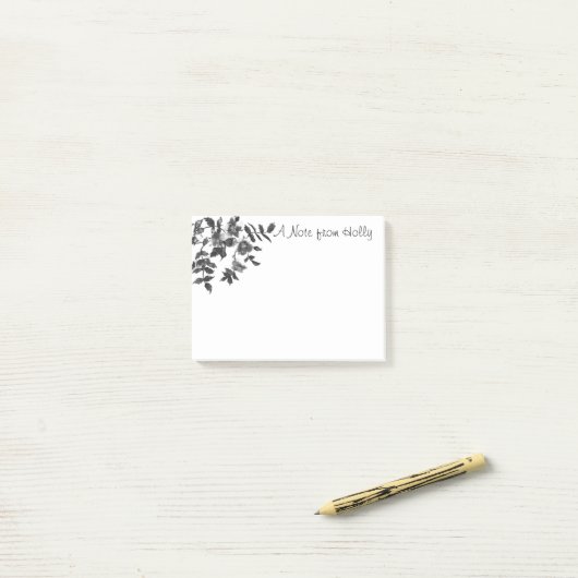 Elegante minimalistische moderne zwarte witte wild post-it® notes (Op bureau)