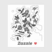 Elegante minimalistische moderne zwarte witte wild sticker (Vel)