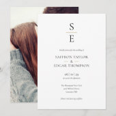 Elegante Minimalistische Monogram Beginletters Fot Kaart (Voorkant / Achterkant)