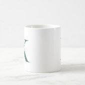Elegante minimalistische monogram naam koffiemok (Center)