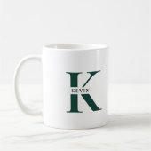Elegante minimalistische monogram naam koffiemok (Links)