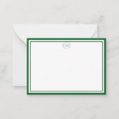 Elegante Minimalistische Monogram Notitiekaarten Notitiekaartje (Voorkant)
