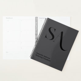 Elegante minimalistische monogram planner – gepers