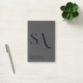 Elegante minimalistische monogram post-it notities post-it® notes (Kantoor)