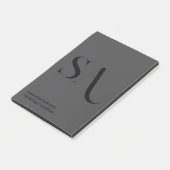 Elegante minimalistische monogram post-it notities post-it® notes (Schuin)