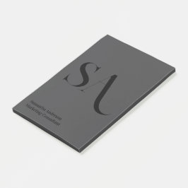 Elegante minimalistische monogram post-it notities post-it® notes