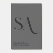 Elegante minimalistische monogram post-it notities post-it® notes (Voorkant)