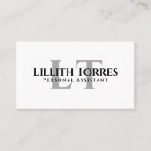 Elegante minimalistische monogram schone typografi visitekaartje (Voorkant)