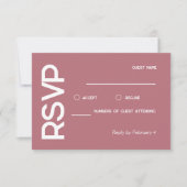 Elegante minimalistische moslim Roos gouden bruilo RSVP Kaartje (Voorkant)