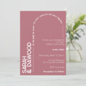 Elegante minimalistische moslim Roos gouden witte Kaart (Staand voorkant)