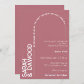 Elegante minimalistische moslim Roos gouden witte Kaart (Voorkant / Achterkant)