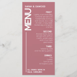 Elegante minimalistische moslim Roos gouden witte Menu