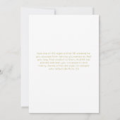 Elegante minimalistische moslim wit messing bruilo save the date (Achterkant)