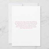 Elegante minimalistische moslim wit rose goud brui save the date (Achterkant)