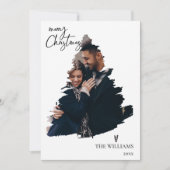 Elegante minimalistische multi foto Vrolijk Kerstf (Voorkant)