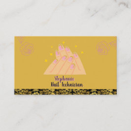 Elegante minimalistische nail tech logo beauty visitekaartje