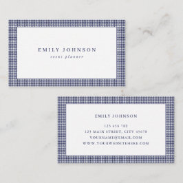 Elegante Minimalistische Navy Blauwe Hondsdroogsti Visitekaartje